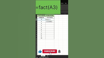 How to use factorial function in Excel || Factorial function Excel me kaise use kre #excel #shorts