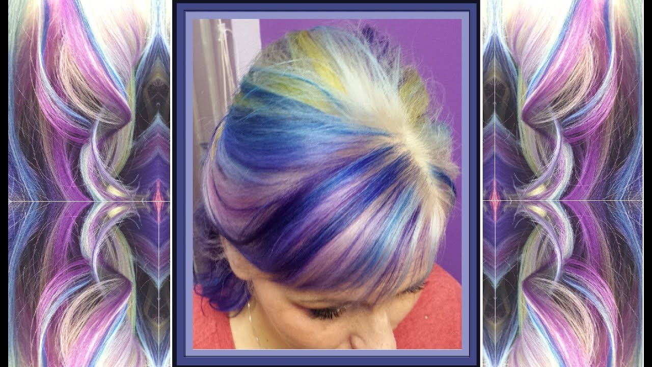 Kaleidoscope Pastel Rainbow Hair Color With Pravana ChomaSilks