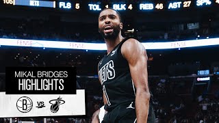 Mikal Bridges racks up 21 points 7 Rebounds and 5 Assists vs. Heat | 11.1.2023