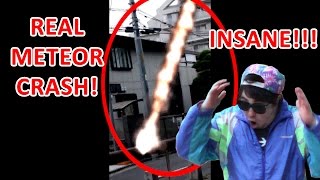 REAL METEOR IMPACT CAUGHT ON FILM! CRAZY!!!