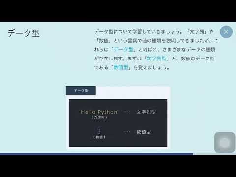 #プロゲート #プログラミング　 #programming【Progate】Python Ⅰ  Chapter2-変数を使ってみよう　8.データ型　vol.65