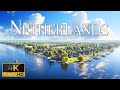 FLYING OVER NETHERLANDS (4K Video UHD) - Soothing Piano Music With Beautiful Nature Film For Reading
