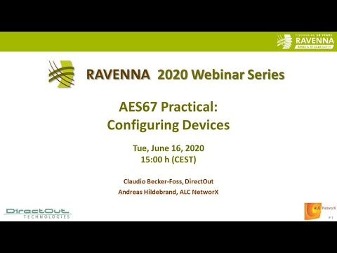 AES67 Practical: Configuring Devices