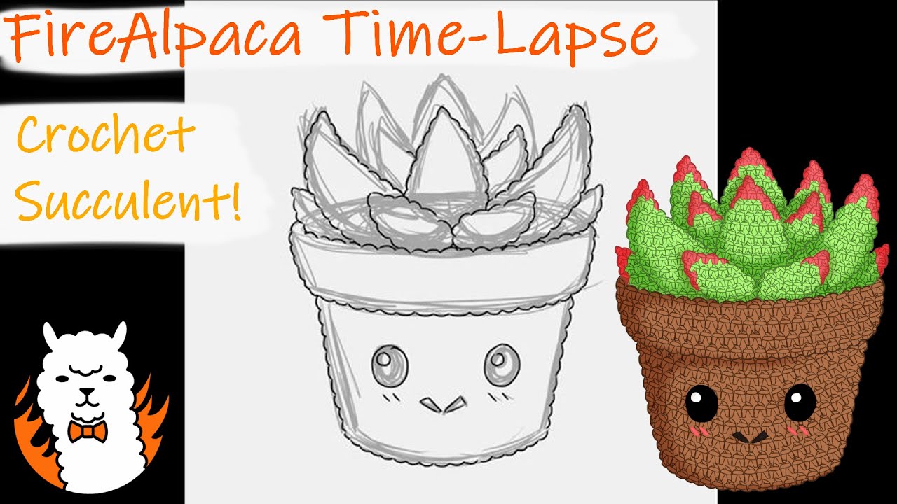 Crochet Succulent - FireAlpaca Time-Lapse