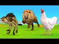 चतुर मुर्गी और लकड़बग्घा नैतिक कहानी - Hen &amp; Hyena Story - Panchatantra Moral - 3d Stories in Hindi