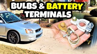 04 Impreza WRX | New headlight bulbs & battery terminals