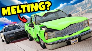 Police Chases Except For My Truck is MELTING in BeamNG Drive Mods?! screenshot 5