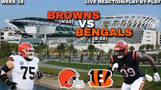 Cleveland Browns vs Cincinnati Bengals LIVE REACTION/Play-By-Play