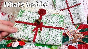 Christmas advent slow stitch bunting | stitchalong | scrap fabric #slowstitched #christmascrafts