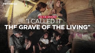Displaced Palestinian family finds shelter in cave