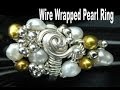 Wire Wrapped Pearl Ring TUTORIAL | Liz Kreate