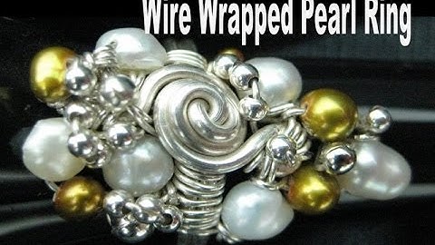 Wire Wrapped Pearl Ring TUTORIAL | Liz Kreate
