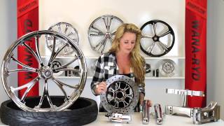 WanaRyd Arc Chrome 26 In Stock Bagger Wheel and Rake kit!