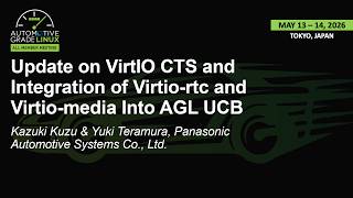 Update on VirtIO CTS and Integration of Virtio-rtc and Virtio-media Into AG... K. Kuzu & Y. Teramura