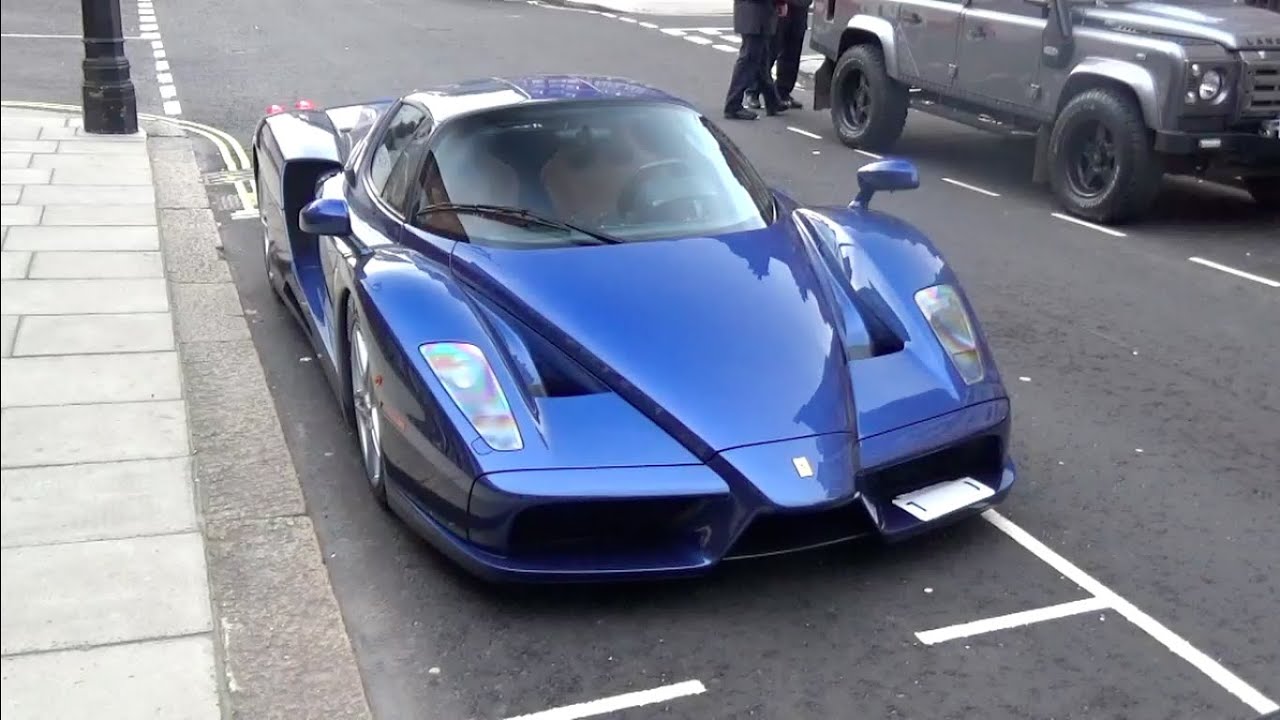 Rare TDF Blue Ferrari Enzo Driving in London! 