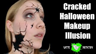 ✅Cracked Face Makeup Illusion- Halloween Makeup Tutorial