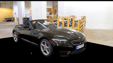 Unicorn Render Sample model BMW model met zonlicht en hdri