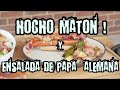 Hocho matón con ensalada de papa alemana .