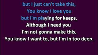 Genesis - In Too Deep KARAOKE