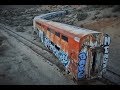 Abandoned Train Derailed and covered in graffiti