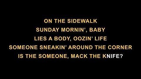 Mack the Knife Karaoke version - Karaoke performance video thumbnail