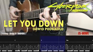Cyberpunk Edgerunners Ending Theme - Let You Down Fingerstyle Guitar