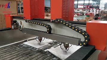 CNC siemens two heads stone carving machine engraving machine