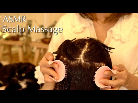 [ASMR] Scalp Massage & Hair Care with Tangle Teezer The Scalp Exfoliator and Massager | No Talking