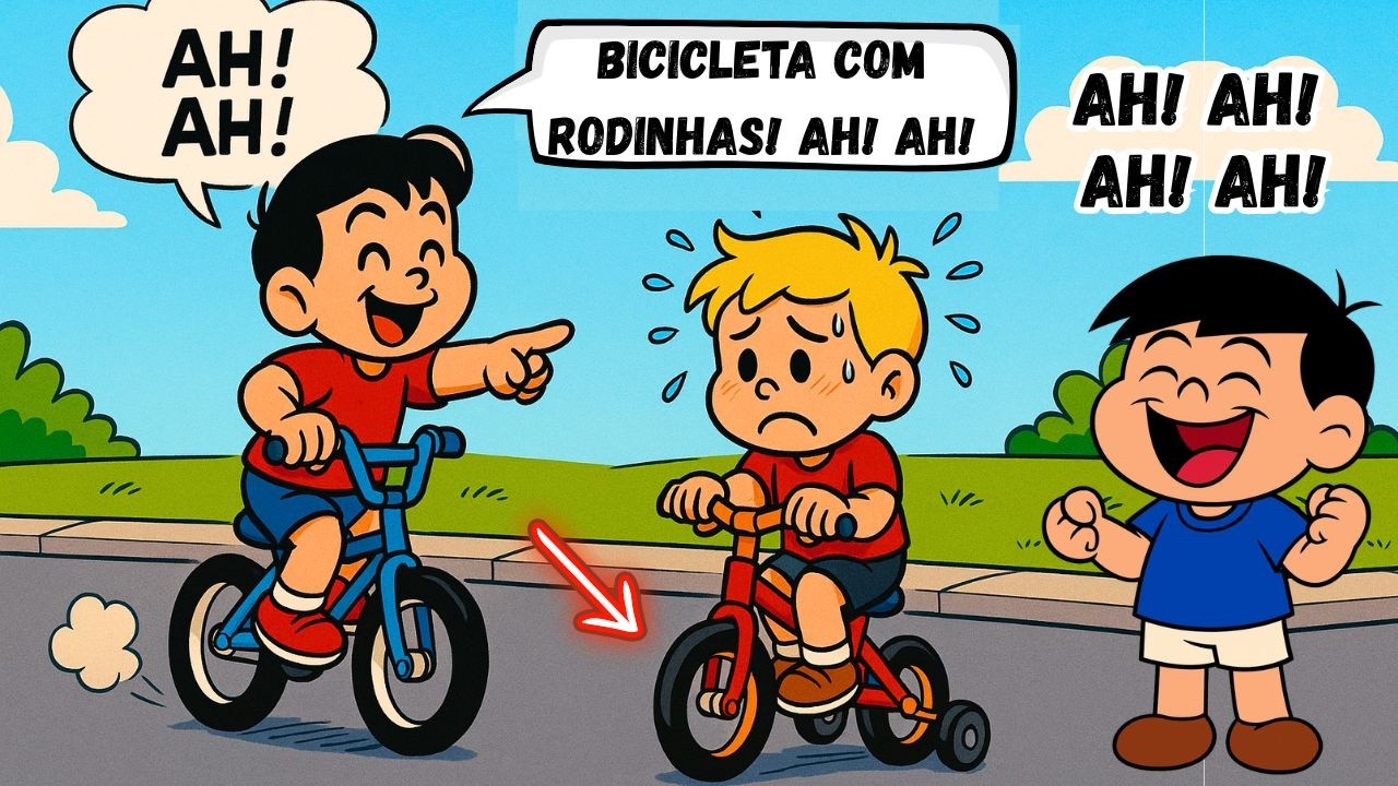 AI! QUE VERGONHA DA BICICLETA COM RODINHAS