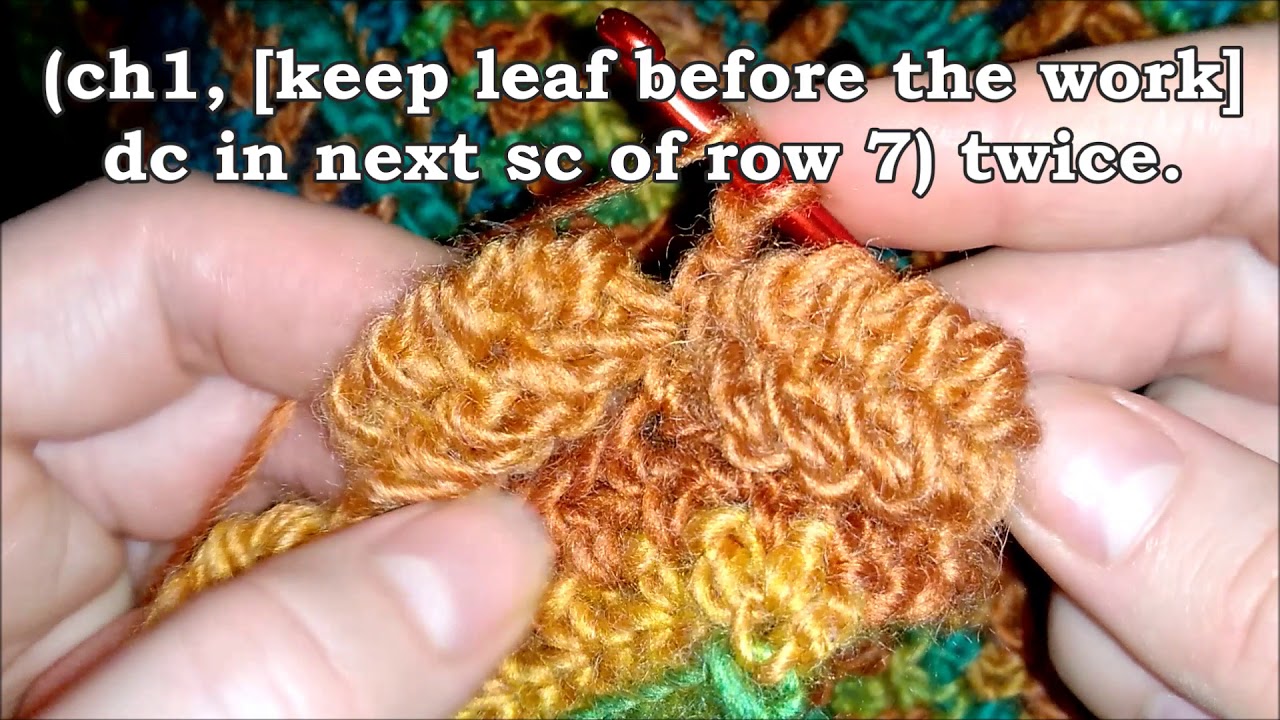 "Fall foliage" shawl pattern: row 9 (after leaves). - YouTube