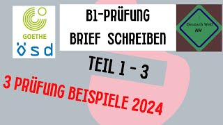 B1 Brief schreiben / DTZ GOETHE Prüfung 2024 / 100%