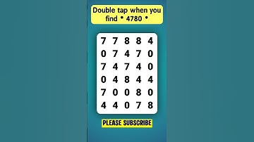 Find 👉4780👈 in 5 seconds | Visual Test | Observation Skills | Number Search | Find the Odd one out