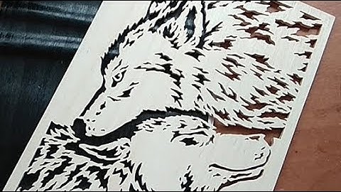 Wolves - Scroll saw project for beginners - shown all stages of project