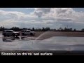 Stopping on Dry vs. Wet Surface