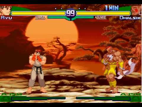 GGPO SFA3- Ryu (adogen123) vs Dhalsim (bunny1211)