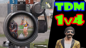 Joined Random Squad | My Team Left - 1v4 TDM  | PUBG Mobile