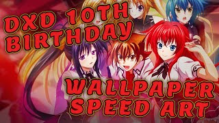 Highschool DxD 10th Birthday Wallpaper Speed Art (Free Download) screenshot 3