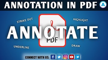 Annotation in pdf - strike out, highlight, freehand highlight, underline, draw