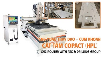Máy CNC 1 Đầu Thay Dao + Cụm Khoan Cắt Tấm Compact - CNC Router With ATC & Drilling Group -  PRO R1B