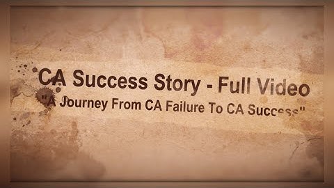 CA Success Story - Full Video | CA Hardik Soni | Chartered Accountant | Failure To Success Story