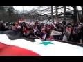 Huge demonstration for Bashar al Assad in Sweden 2012 03 17. OBS HIGH MUSIC!