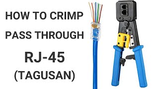 how to crimp PASS THROUGH RJ-45 using EZ crimping tool