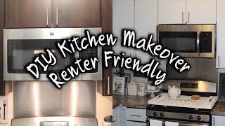 Kitchen Makeover Under $30 + DIY Hacks +Renter Friendly