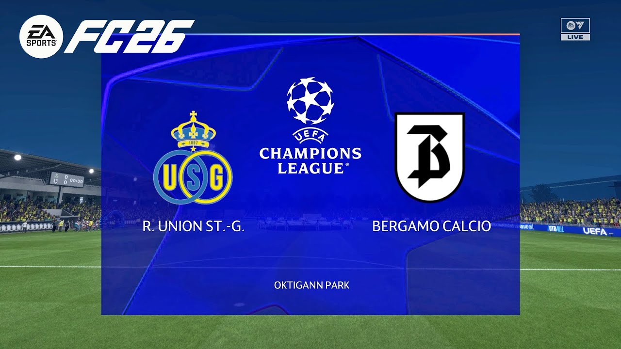 FC 26 - Union Saint vs Atalanta - Champions League 2025/26 giornata 8 - simulazione partita reale
