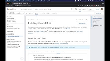 Installing the Google Cloud SDK