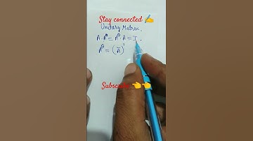 unitary ❌ Matrix conjugate of the Matrix and hermitian ❌ #matrix #math