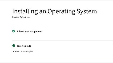 Installing an Operating System | Coursera Google IT support 2023