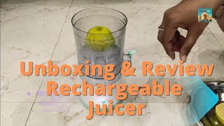 Rechargeable Citrus Juicer, Orange Squeezer, Mosambi Juicer, Wireless Portable Juicer Blender