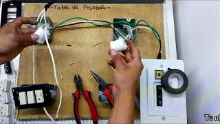 Instalación de dos interruptores y un contacto (dos focos y un toma corriente) | Tutorial