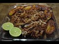 Comida Cubana. Vaca frita como para chuparse los dedos.